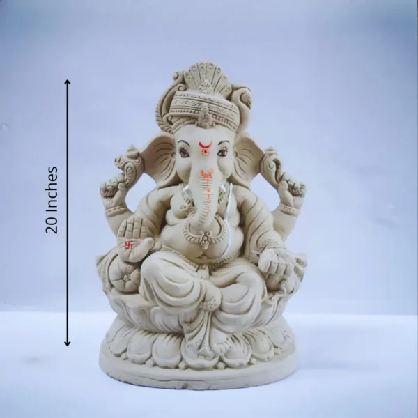 20”  Eco-Friendly Ganesh Idol with Complete Pooja Kit - Image 2